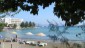 Kumluk beach in Datça from the shady beachfront promenade
